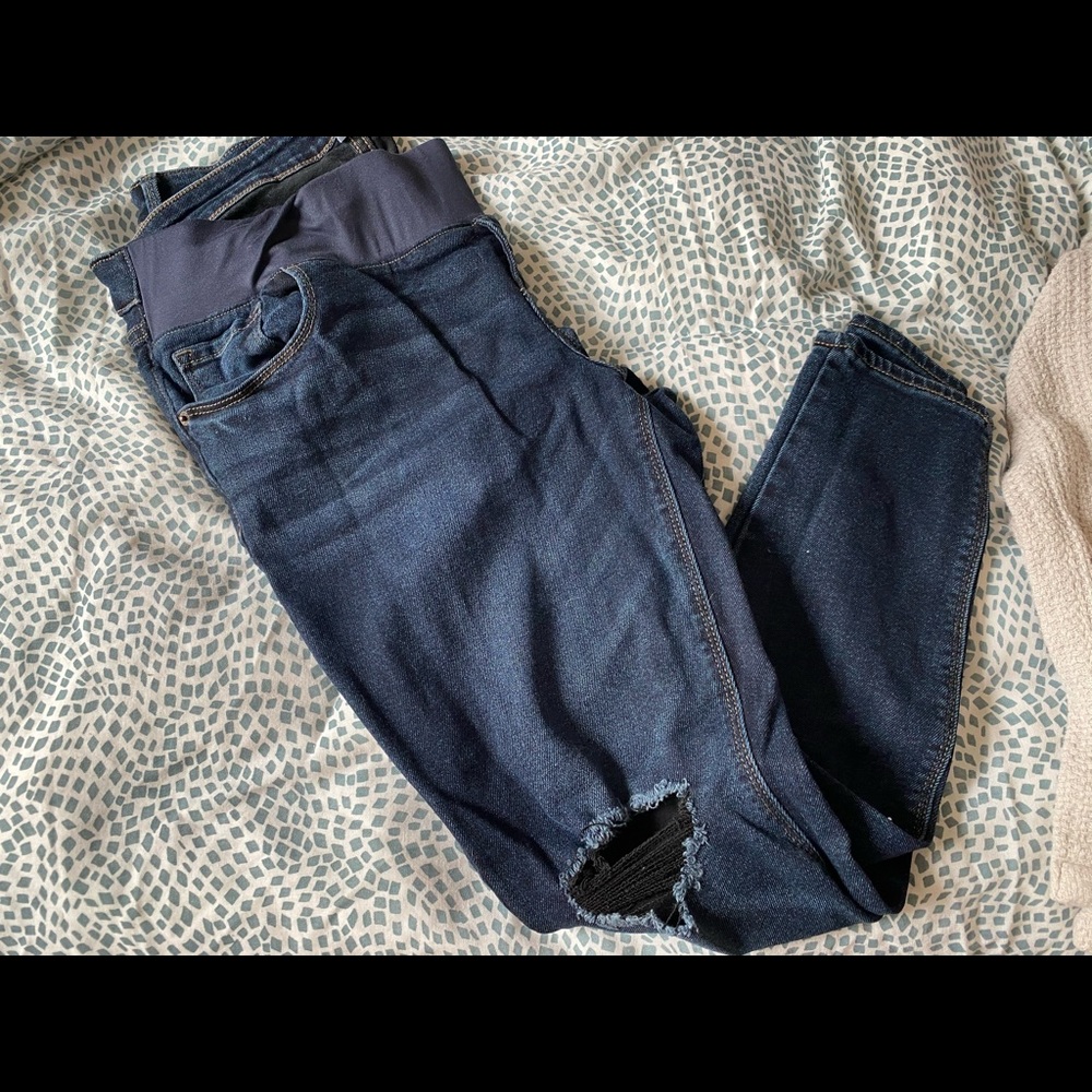 Maternity Rockstar Super Skinny Low Panel Jeans